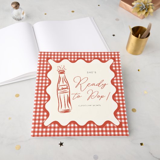 She’s ready to pop baby shower gastenboek (Voorkant open)