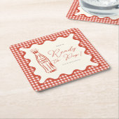 She’s ready to pop baby shower kartonnen onderzetters (Schuin)