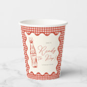 She’s ready to pop baby shower papieren bekers (Voorkant)