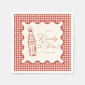 She’s ready to pop baby shower servet (Voorkant)