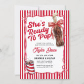 She’s Ready to Pop Cola Bottle Baby Shower  Kaart (Voorkant)