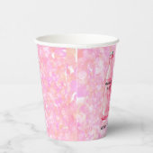 She’s Ready To Pop Girl Baby Shower Papieren Bekers (Rechts)