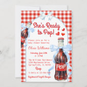 She’s Ready to Pop Soda Baby Shower Kaart (Voorkant)