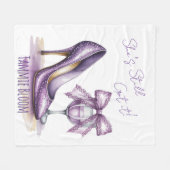 She’s Still Got It Purple High Heel Birthday Fleece Deken (Voorkant (Horizontaal))