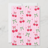 She’s the Cherry On Top Line Art Baby Shower Kaart (Achterkant)