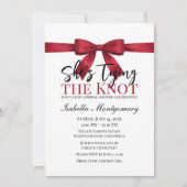 She’s Tying the Knot Theme Red Bow Kaart (Voorkant)