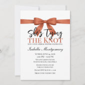 She’s Tying the Knot Theme Terracotta Bow Kaart (Voorkant)