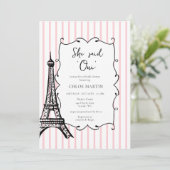 'She sai oui' Frans Vrijgezellenfeest Kaart (Staand voorkant)