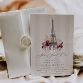 She Said Oui Blush Floral Paris Bridal Shower Kaart