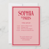 She Said Oui! The Bride To Be Paris Bachelorette Kaart (Achterkant)