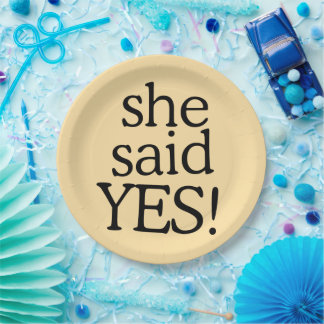 She Said Yes!!!!! | Engagement Celebration Design Papieren Bordje