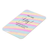 She said yes engagement party pink blue yellow ste magneet (Linkerzijde)