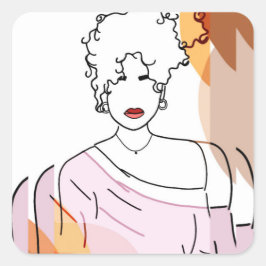 she -sobreposição vierkante sticker