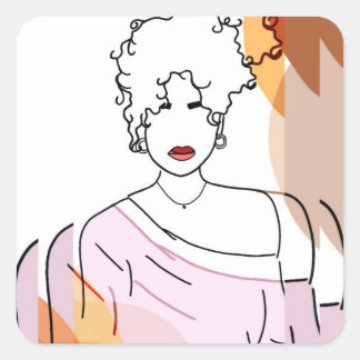 she -sobreposição vierkante sticker