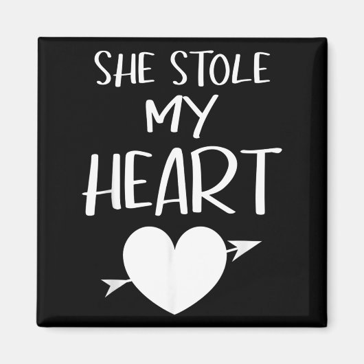She Stole My Heart Valentines Day Matching Couples Magneet (Voorkant)