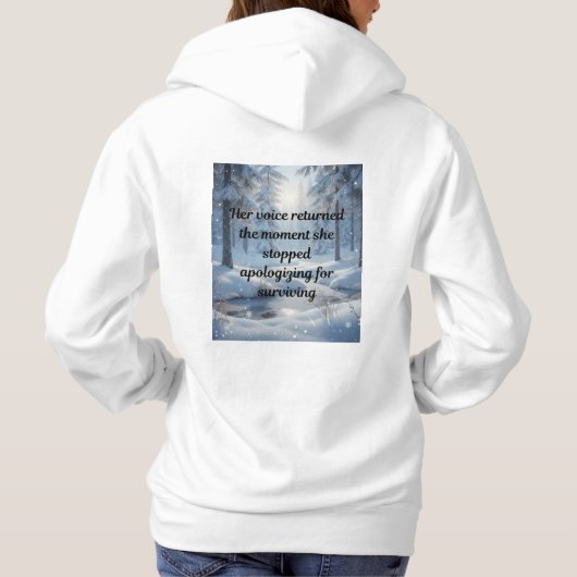 She Stopped Apologizing - Affirmation Quotes Hoodie (Achterkant)