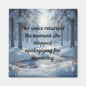 She Stopped Apologizing - Affirmation Quotes Magneet (Voorkant)