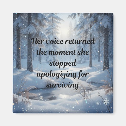 She Stopped Apologizing - Affirmation Quotes Magneet (Voorkant)