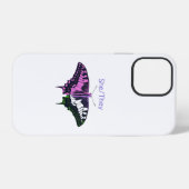 She/They Non-Binary Flag Swallowtail Butterfly iPhone Hoesje (Achterkant horizontaal)