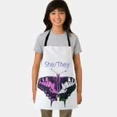 She/They Non-Binary Flag Swallowtail Butterfly Schort (Insitu)