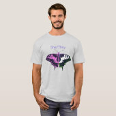 She/They Non-Binary Flag Swallowtail Butterfly T-shirt (Voorkant volledig)