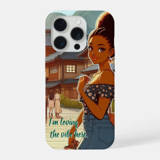 She Walks Through the Sunset iPhone 15 Pro Case