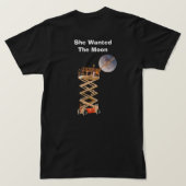 She Wanted the Moon Black T-Shirt (Design achterkant)