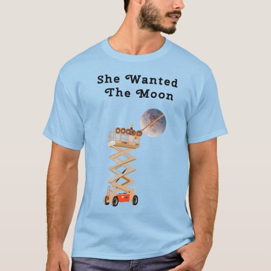 She Wanted the Moon Men's Basic T-Shirt (Voorkant)