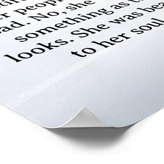 She was beautiful === F.Scott Fitzgerald quote Poster (Hoek)