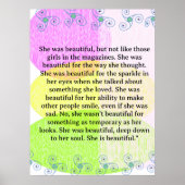 She was beautiful ===  quote poster (Voorkant)