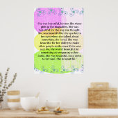 She was beautiful ===  quote poster (Keuken)