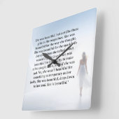 She was beautiful   quote vierkante klok (Hoek)