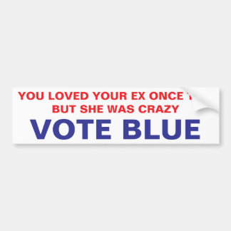 SHE WAS CRAZY BUMPERSTICKER