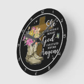 She Who Kneels Before God Design Ronde Klok (Hoek)