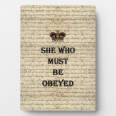 She who must be obeyed fotoplaat (voorkant)