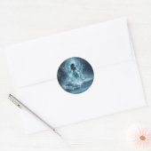 She Who Rises from the Crystal Sea Ronde Sticker (Envelop)