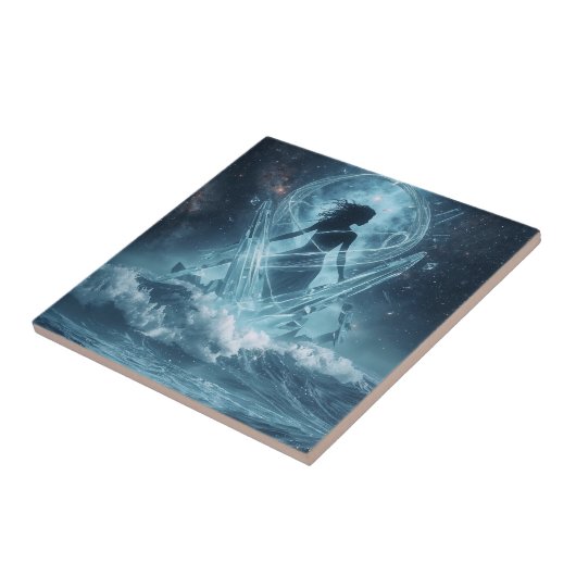 She Who Rises from the Crystal Sea Tegeltje (Zijkant)