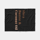 Shea boter en kokosolie zwarte geschiedenis maand fleece deken (Voorkant (Horizontaal))