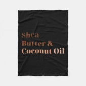 Shea boter en kokosolie zwarte geschiedenis maand  fleece deken (Voorkant)