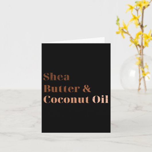 Shea boter en kokosolie zwarte geschiedenis maand  kaart (Gele Bloem)