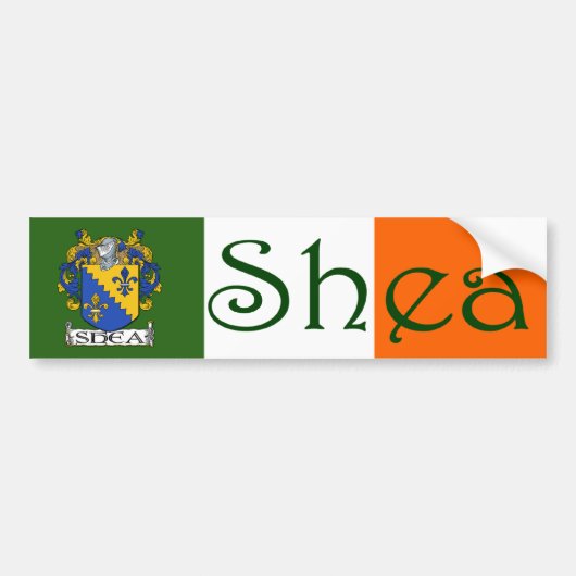 Shea Coat of Arms Vlag Bumpersticker (Voorkant)