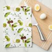 Shea/Coffee Bean Patterned Tea Towel Theedoek (Quarter Fold)