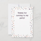 Shea Confetti Waterverf Stippen Bedankt Card (Achterkant)