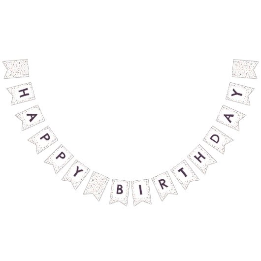 Shea Confetti Waterverf Stippen Bunting Flag Vlaggetjes (Alle)