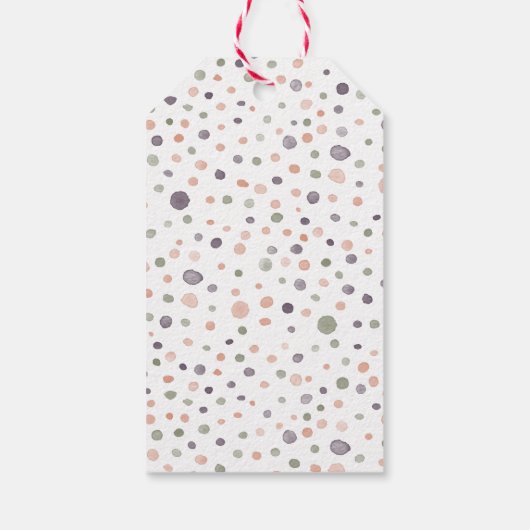 Shea Confetti Waterverf Stippen Gift Label Cadeaulabel (Achterkant)