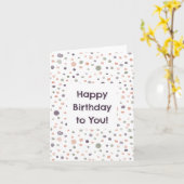 Shea Confetti Waterverf Stippen Verjaardag Kaart (Gele Bloem)