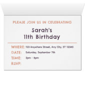 Shea Confetti Waterverf Stippen Verjaardag Uitnodi (Binnen Horizontaal (Onder))