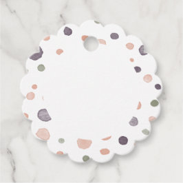 Shea Confetti Waterverf Stippen Voorkeur Tags Bedankjes Labels