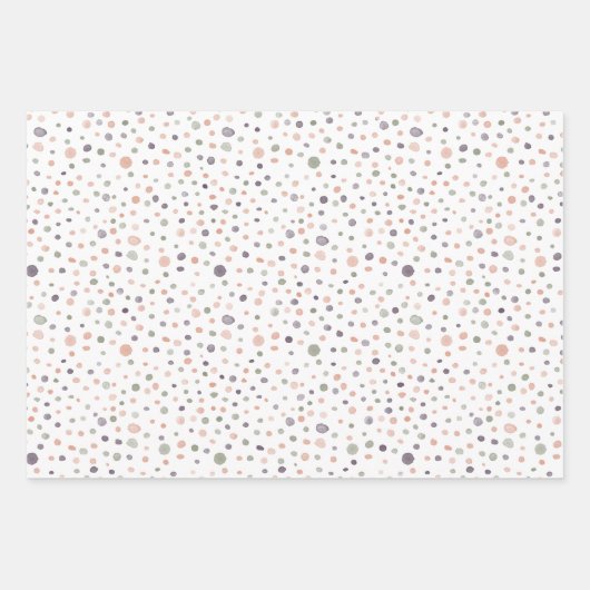 Shea Confetti Waterverf Stippen Wrapping Paper (Voorkant 3)