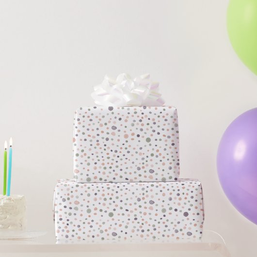 Shea Confetti Waterverf Stippen Wrapping Paper Cadeaupapier (Feestgeschenken)